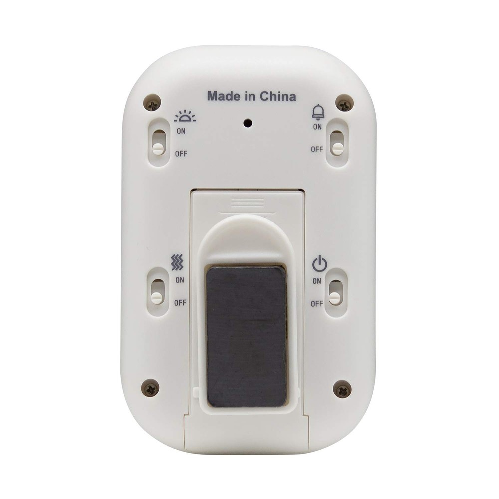 "Multi-Alert Digital Timer with Sound, Light, Vibration - Standard White"