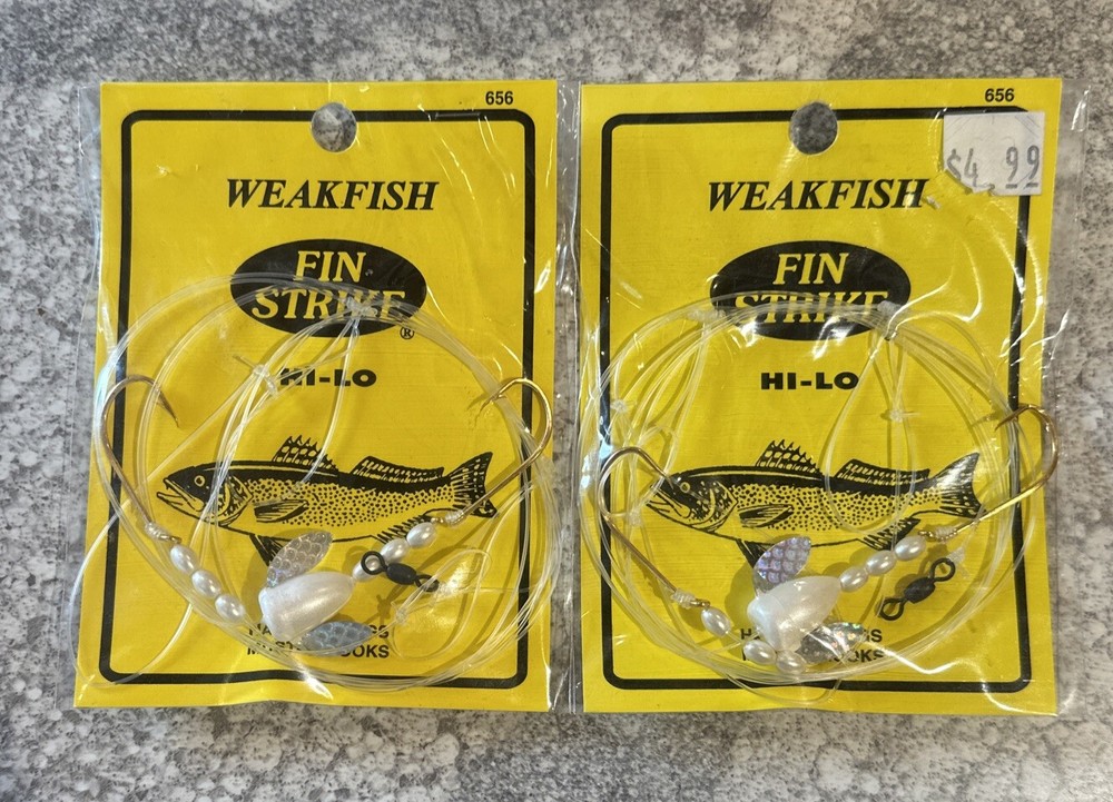 2 Packs Fin Strike Weakfish Hi Lo Spinner Rigs #656