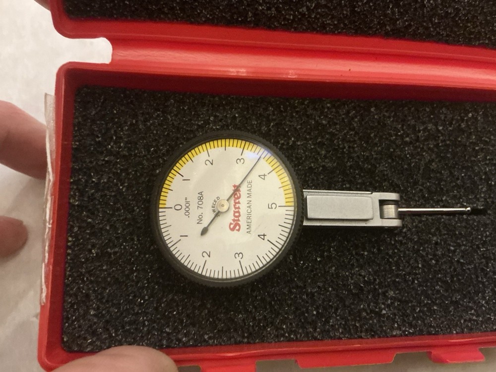 Starrett 708A Dial Test Indicator with Dovetail Mount .010" Range