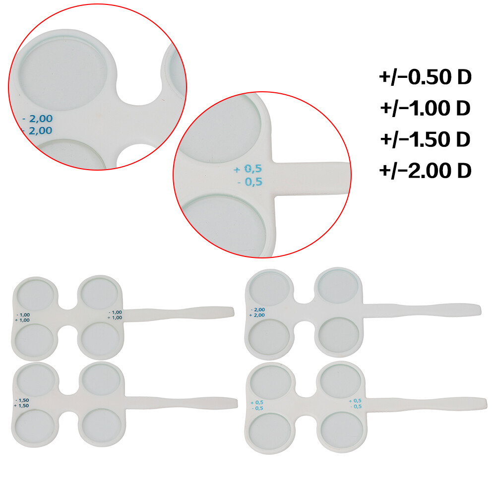Confirmation Flipper Flipper Set 21mm 4 Units Flip Lens Set Thick Solid Lenses