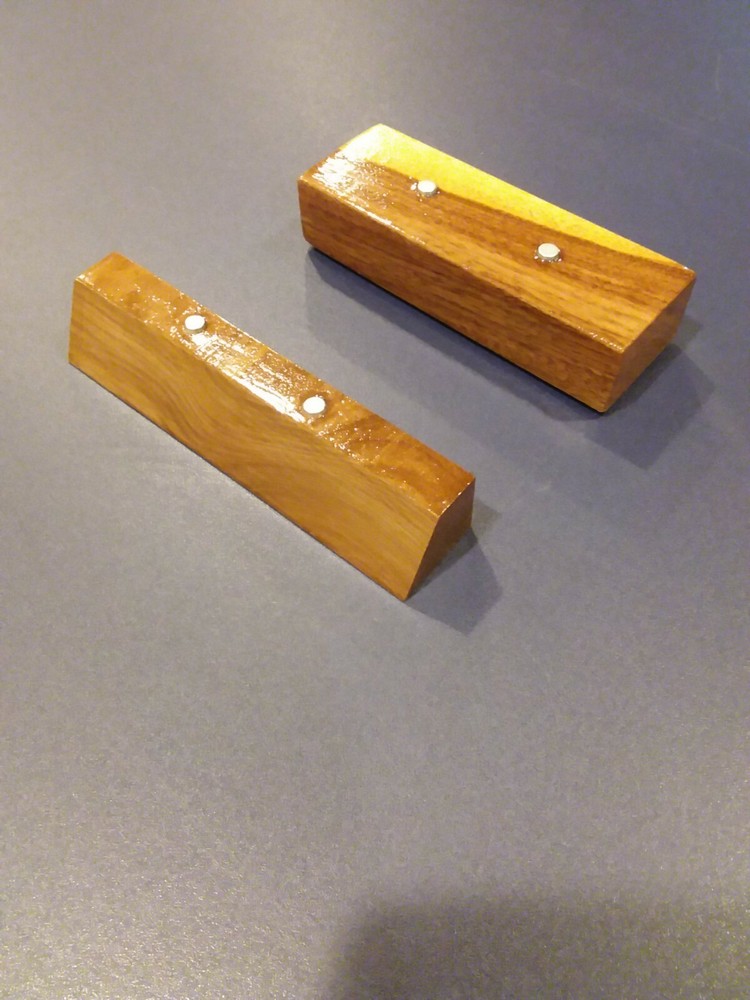 2-- BLACK WALNUT KNIFE DISPLAY STANDS