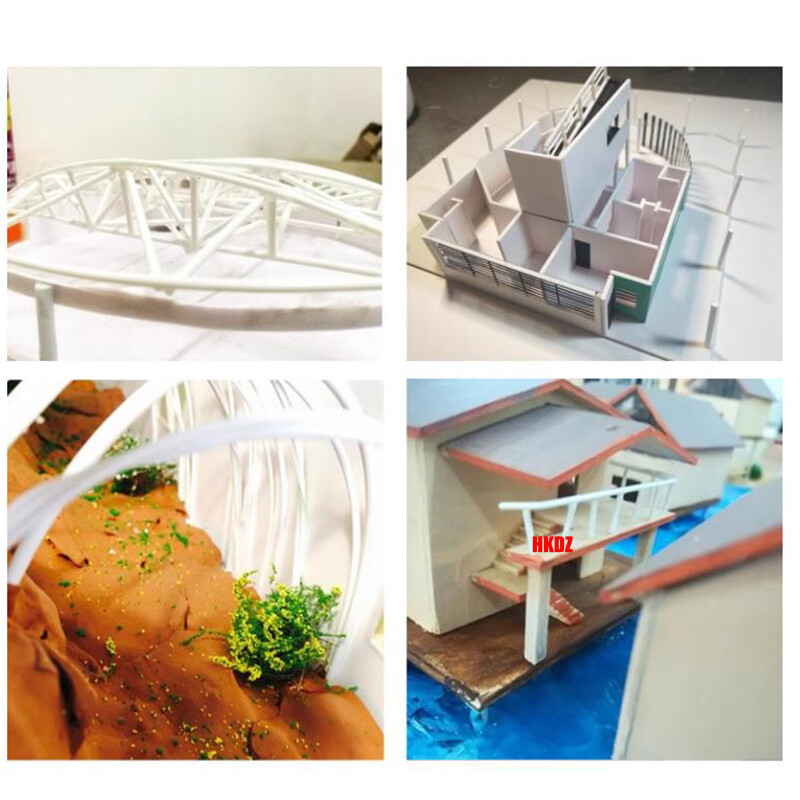 ABS I-Beam Strip DIY Fun Technology Architecture Builde Model Making Cabin White