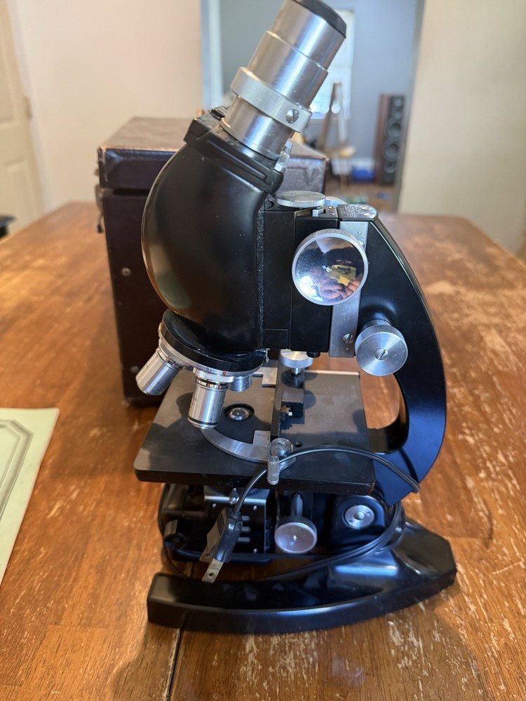 Vtg Bausch & Lomb Binocular Microscope