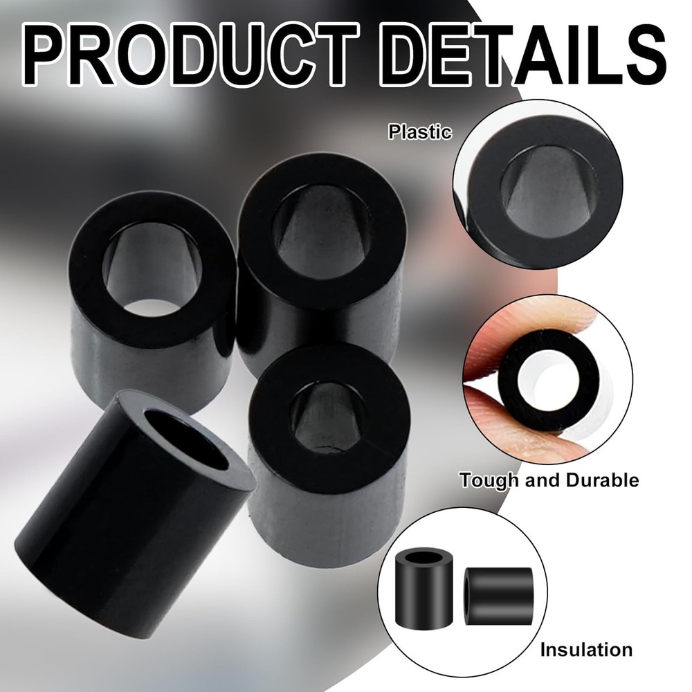 345 Pcs Black Nylon Electrical Outlet Spacers Kit
