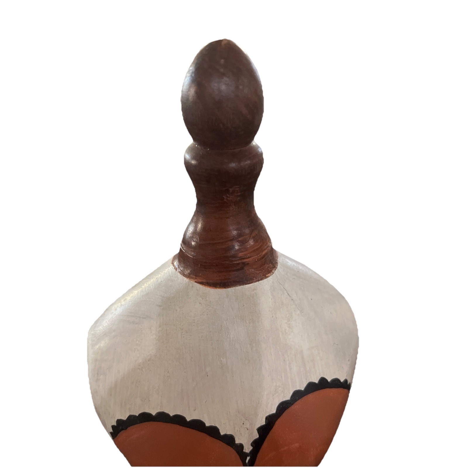 Wood Dress Form Mannequin Decor Hand Painted Lingerie Corset Style Tabletop