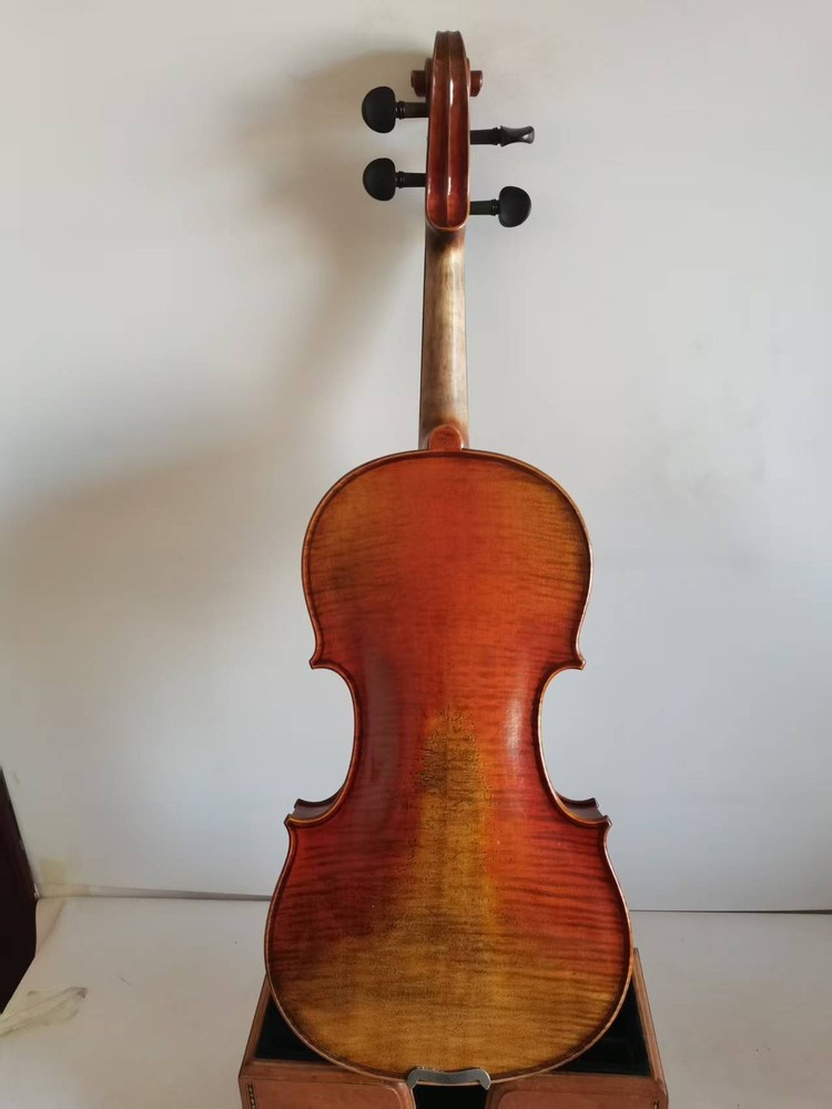 Master 4/4 violin Solid Flamed maple back spruce top hand carved K4045