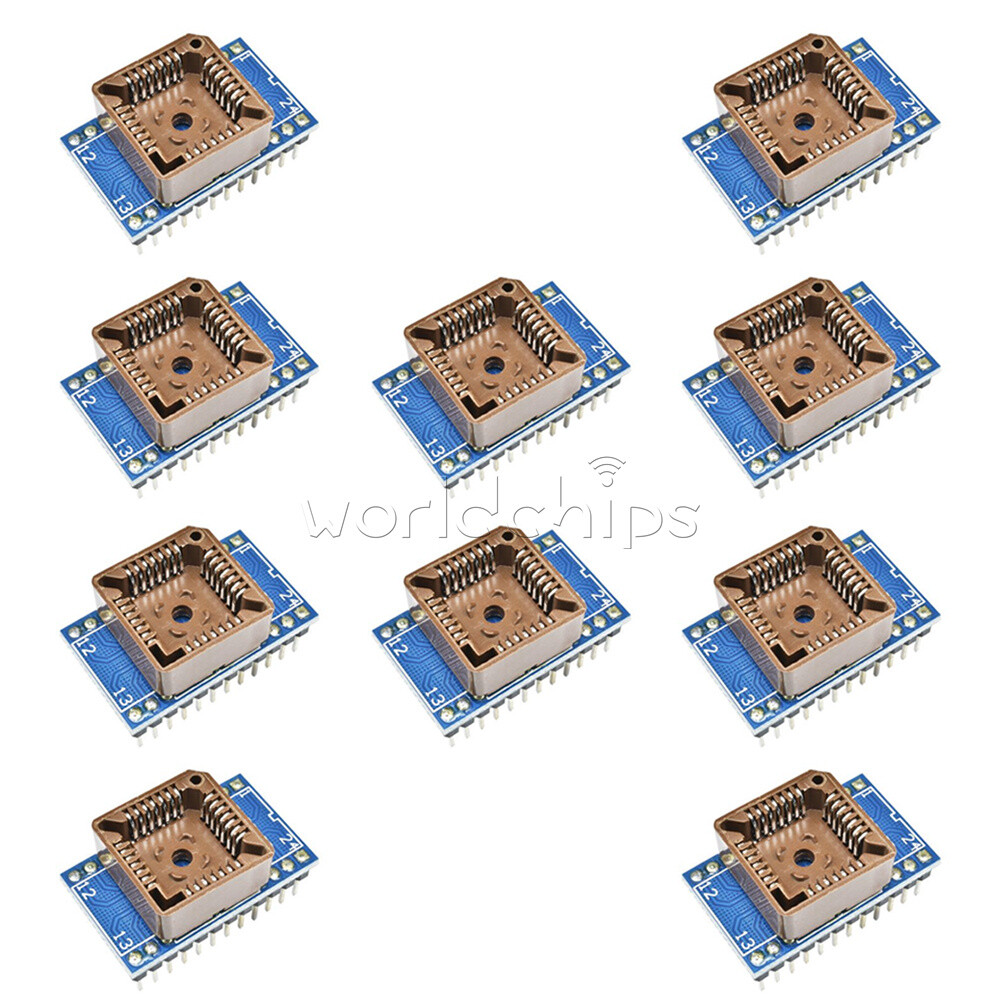PLCC28 to DIP24 Programmer Adapter Socket IC Test Socket Universal Converter New