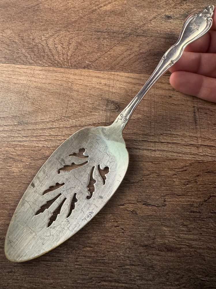 Wm A Rogers Silverplated Cake Pie Server Eastern Star