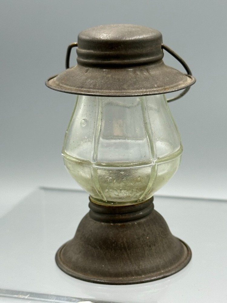Antique LANTERN Figural VICTORY Glass Co CANDY CONTAINER E&A 443