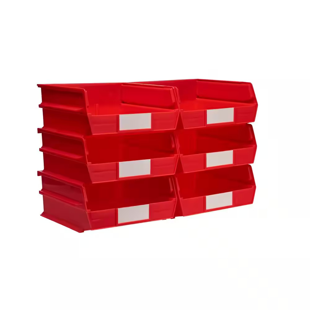 Locbin 2.13-Gal. Stacking, Hanging, Interlocking Polypropylene Storge Bins in Re