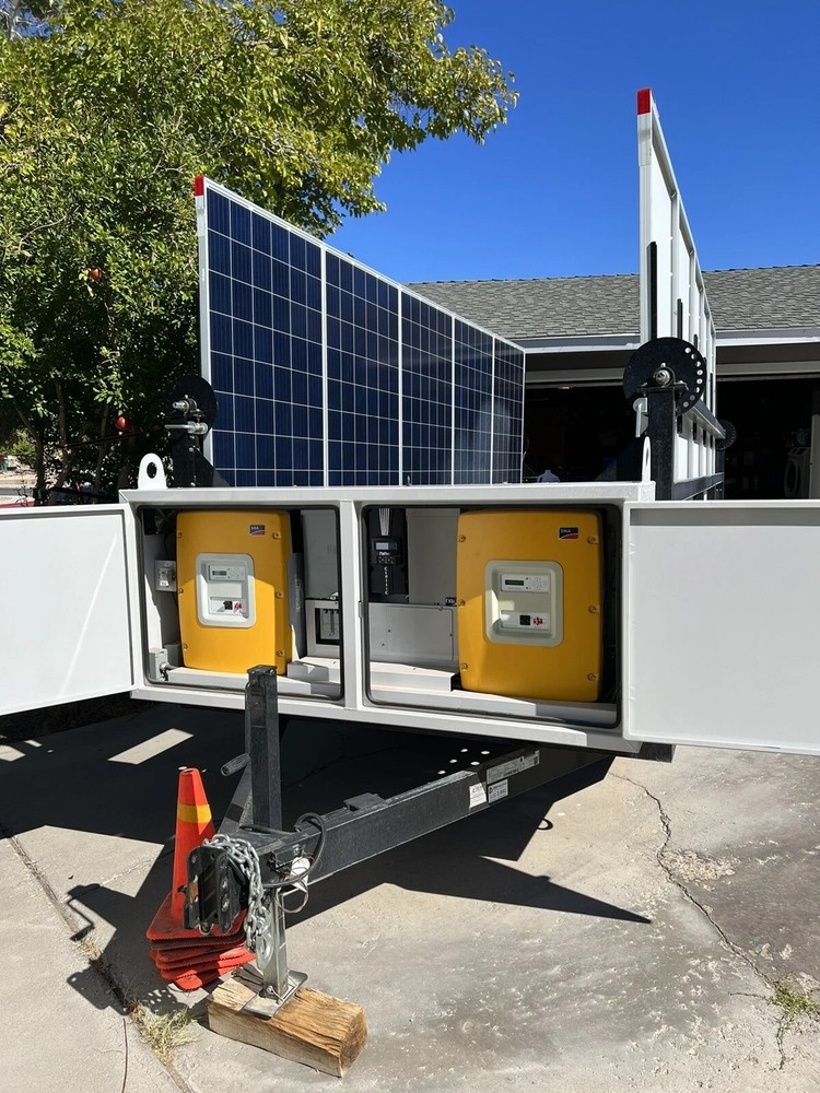 DC Solar Trailer - With backup Kubota Generator