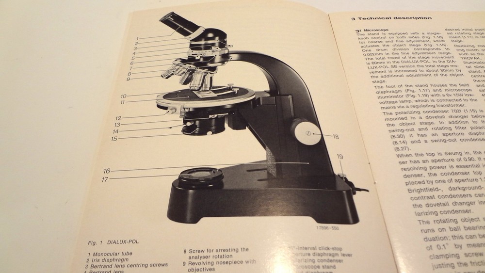 LEITZ DIALUX-POL ORIGINAL INSTRUCTION MANUAL **MINT CONDITION**