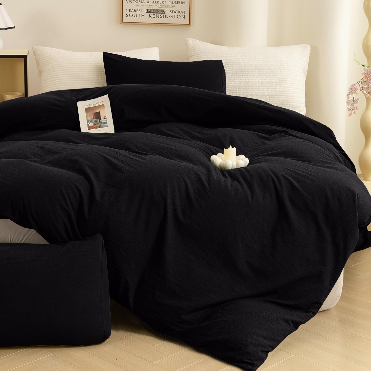 3 Piece Duvet Cover Set All Season Soft Comforter Covers Bedding Sets Queen King