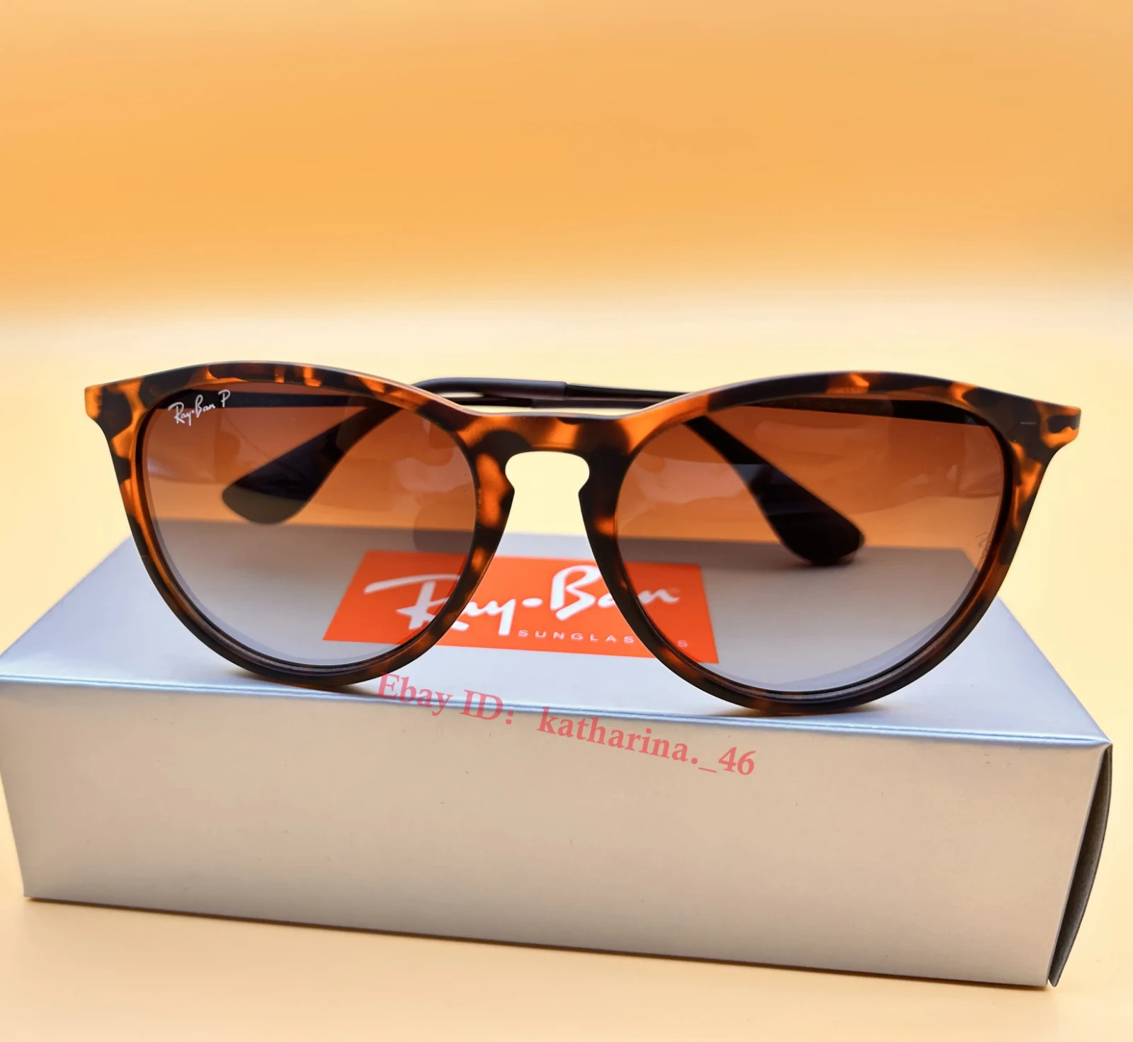 RB4171 Ray-Ban Erika Polarized Sunglasses Tortoise Frame Brown Gradient 54mm