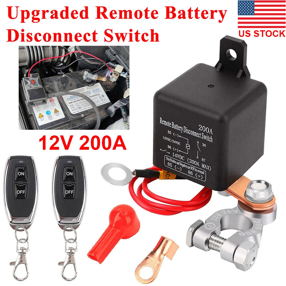 Car Battery Disconnect Switch Remote Control Power Kill Master Isolator Cut Off