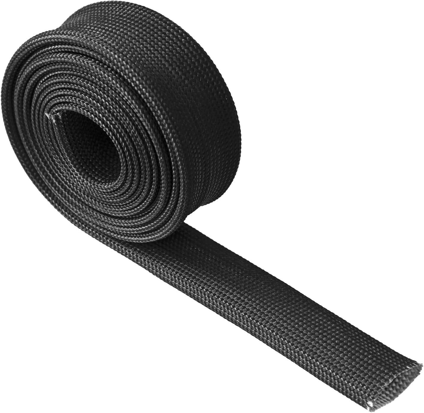 Heat Hose Fiberglass Wrap Shield Sleeve Adjustable 10FT-15MM(5/8"）Wire Fuel Line