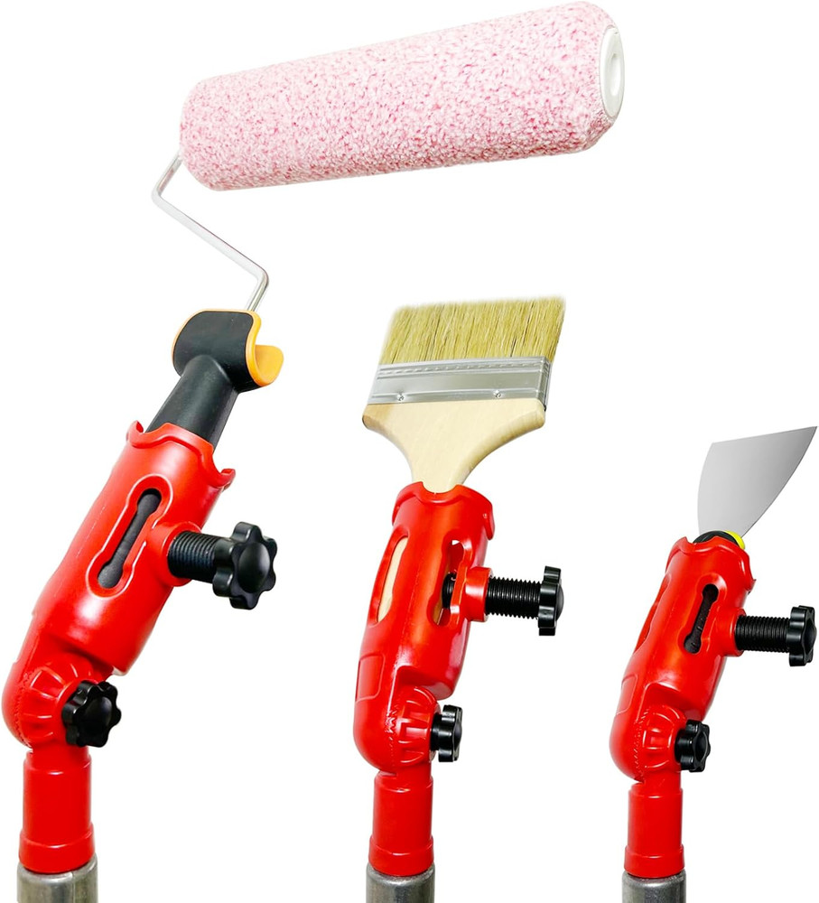 Multi-Angle Paint Brush Extender for High Ceiling,Extension Pole Attachment Hold