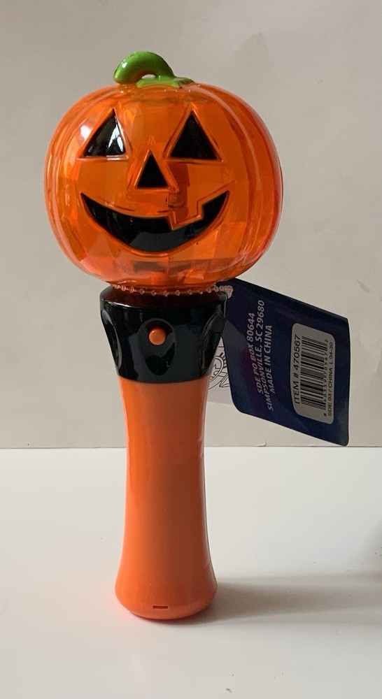 Halloween Fall Whimsy Spin Globe Light-Up Toy PUMPKIN