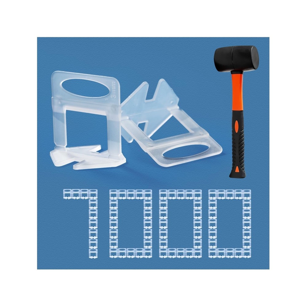 Tile Leveling System 1/8" Spacers Tile Leveler Clips DIY Tile Leveler Spacers...