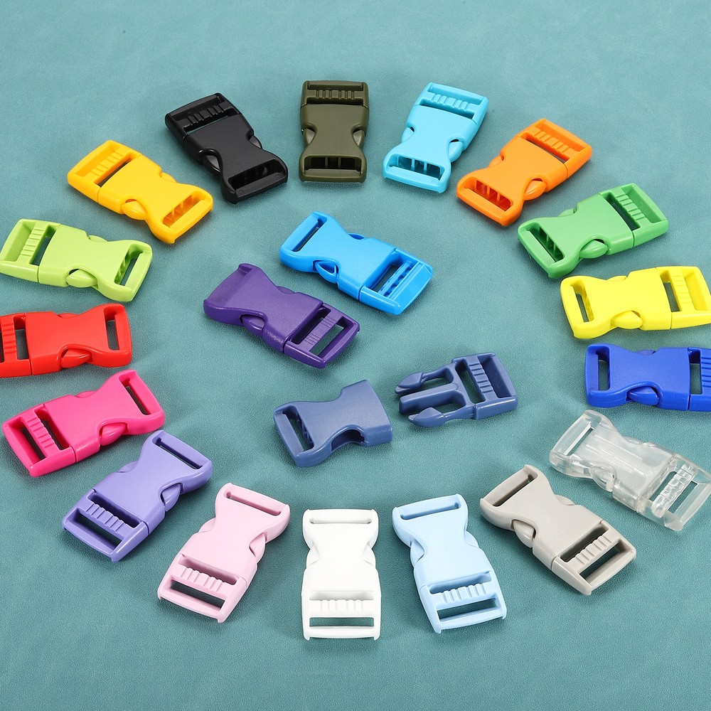 6 Pack Quick Side Release Buckle, 1" Plastic Buckle Clip, Clear