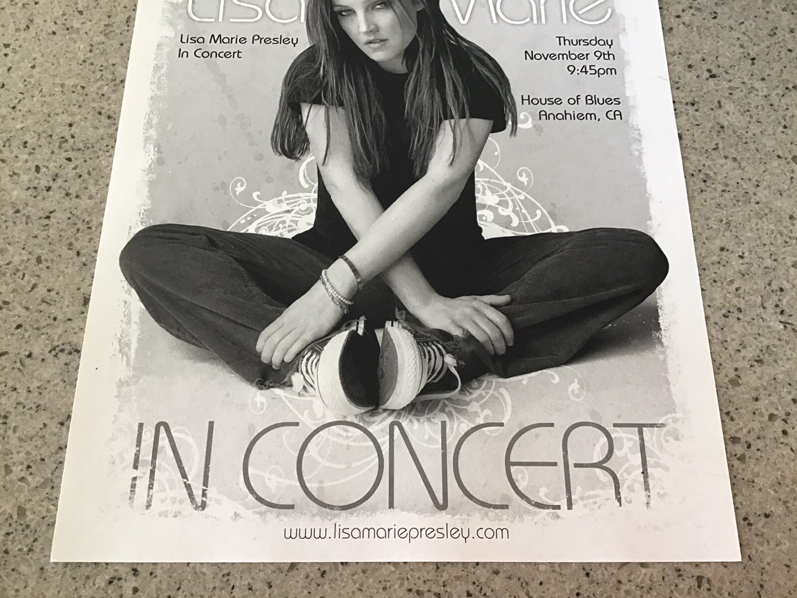 🔥Lisa Marie Presley House of Blues PROMO Flyer November 9 2005 Now What Tour🔥