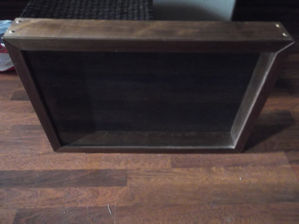 Handmade Solid Black Walnut Display/Shadow Box. 26"x18.5" Plexi Front.