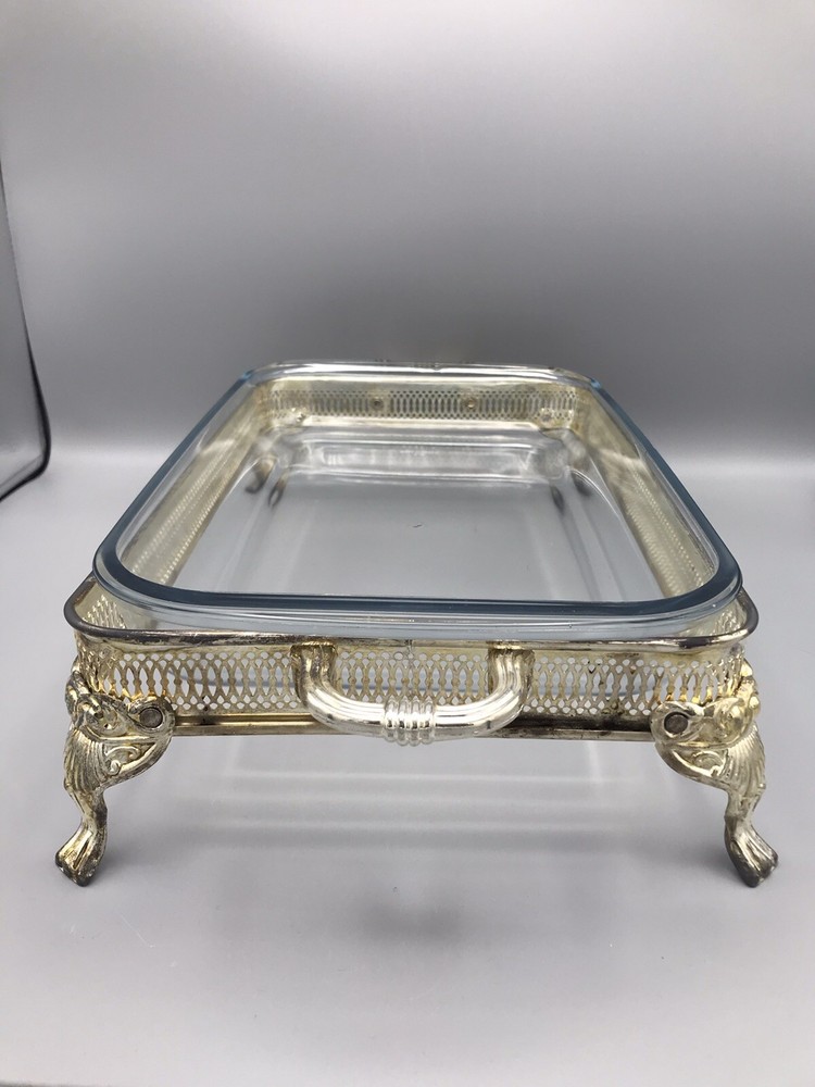 Paul Revere Silversmiths Silverplated 3 Qt Pierced Gallery Oblong Baker Box