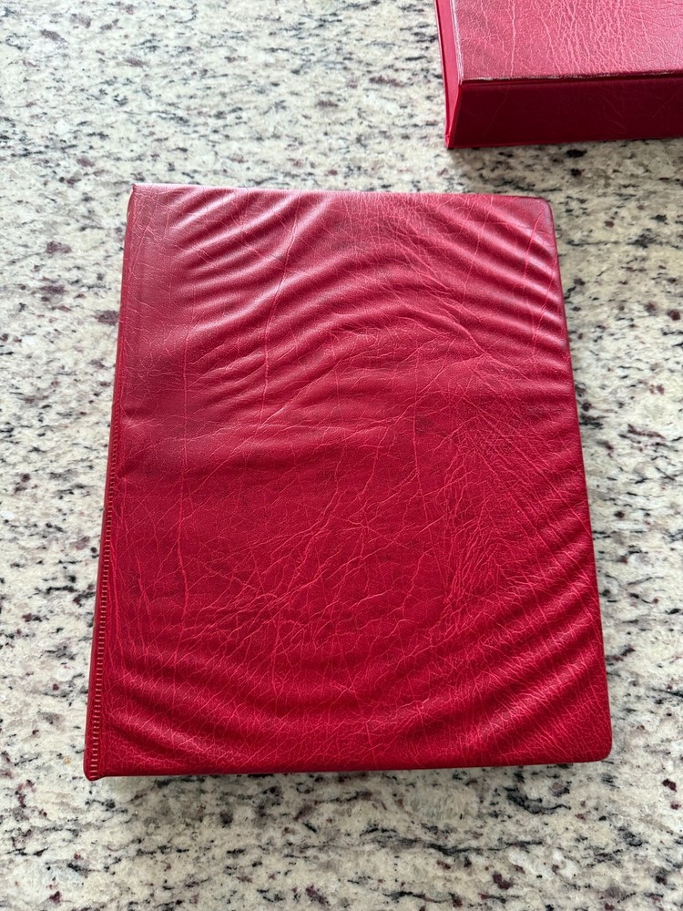 Lighthouse Vario 3-Ring Binder & Slipcase Red with 41 1S 1 Pocket Stock Pages