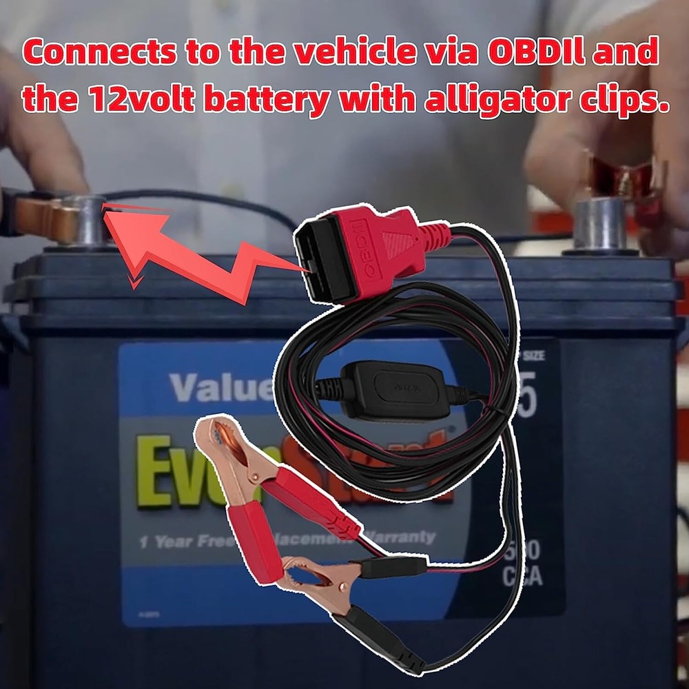 AUTEL MaxiBAS BTMS OBDII Memory Saver Polarity-Protect cable Preserves Auto code