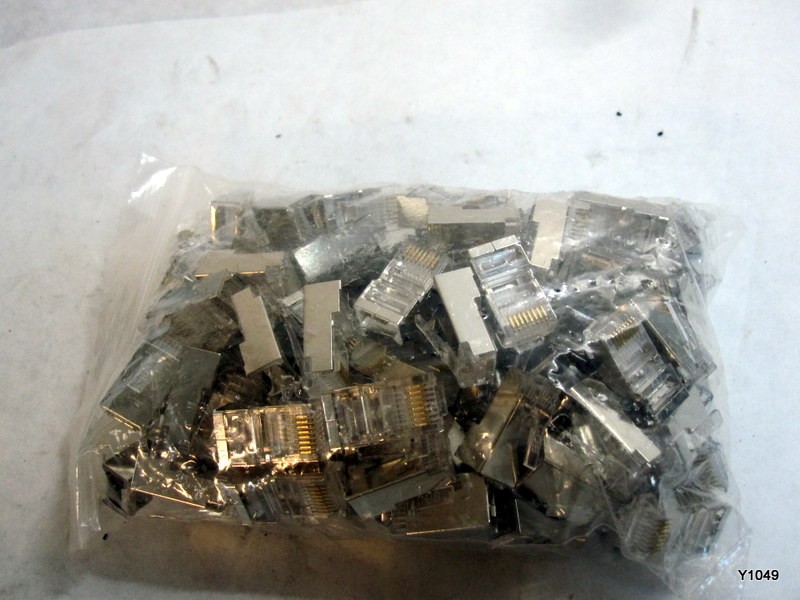 100pcs Cat 5 RJ45 Modular Plugs for Round Solid/Stranded Cable 50u