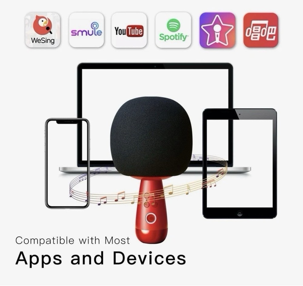Sealed Calf G2 Bluetooth Karaoke Speaker Microphone Black/Red A2