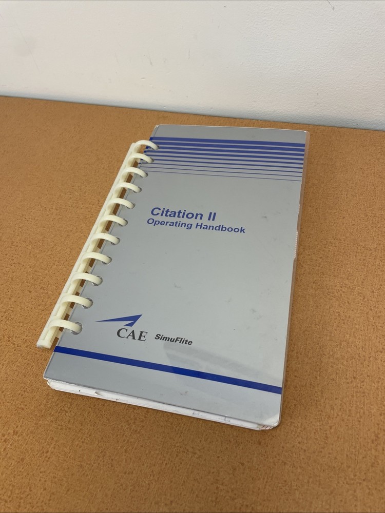 CAE SimuFlite Citation II Operating Handbook Pilot Manual Training Guide