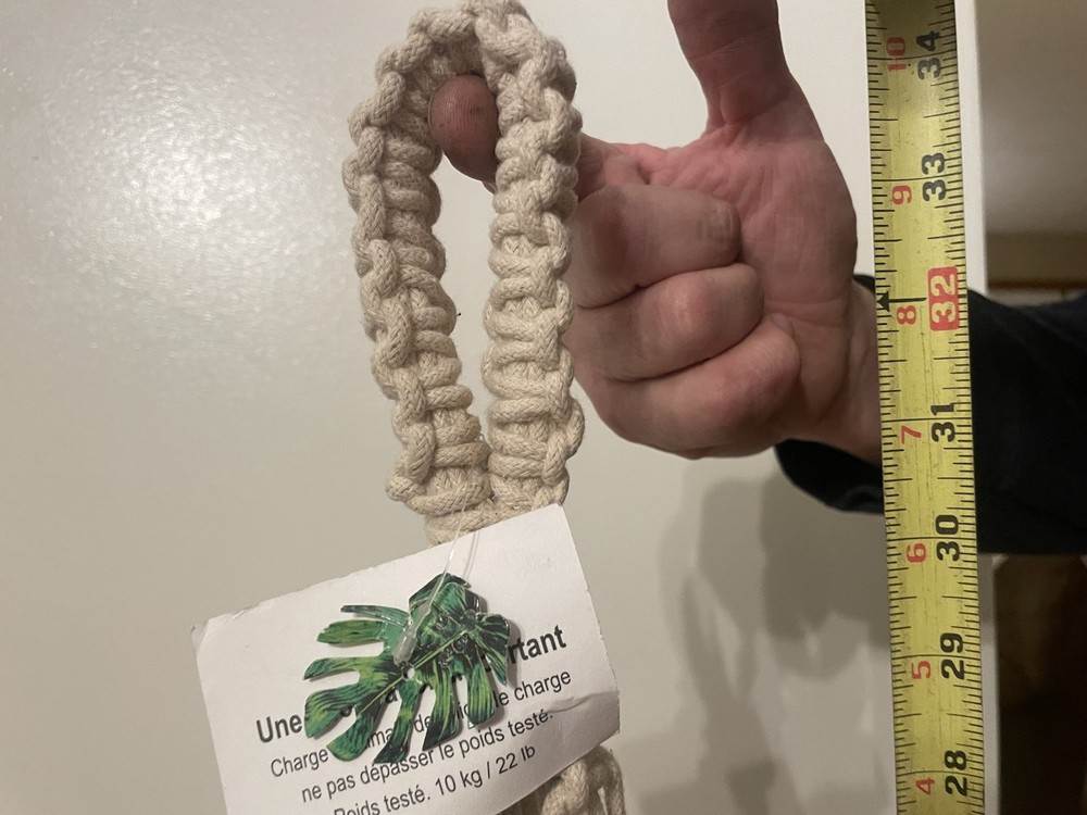 Macrame Hanging Plant Holder 8" Pot Boho Cottage Core NWT