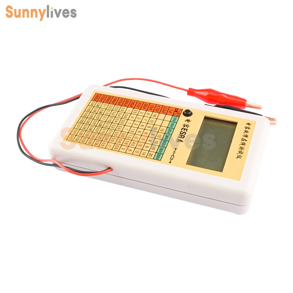 Digital LCD ESR Capacitance Ohm Meter In Circuit Tester
