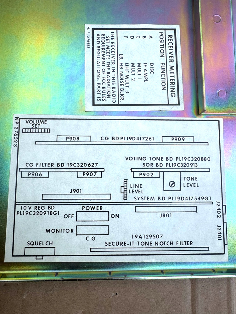 GE Ericsson ARM01 Receiver MASTR II Rackmount