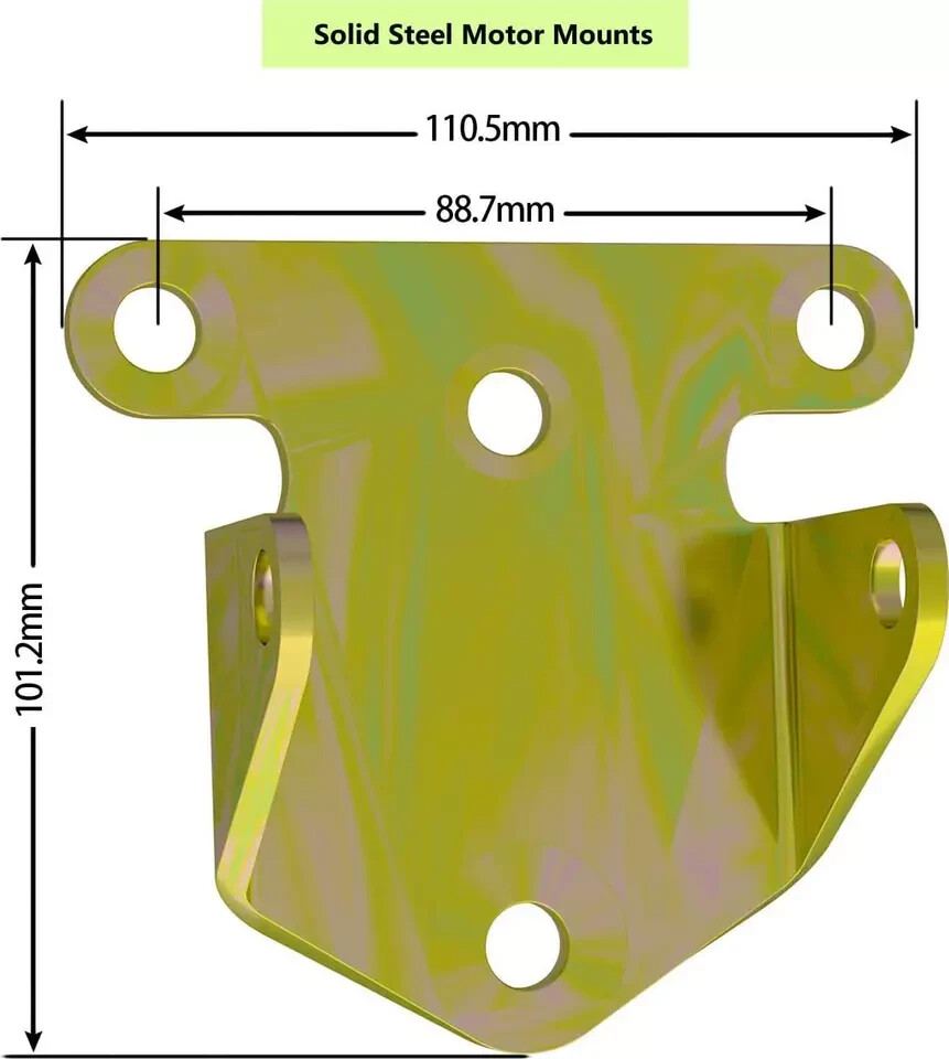 SBC/BBC Frame And Motor Mount Kit - Chevy V8 Solid Steel Frame Mounts Motor For
