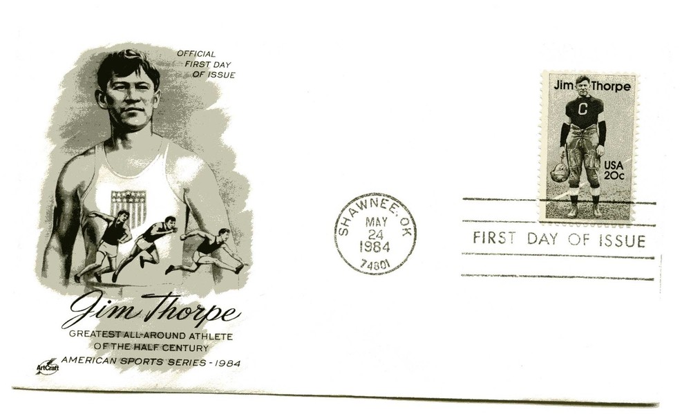 2089 Jim Thorpe ArtCraft  FDC
