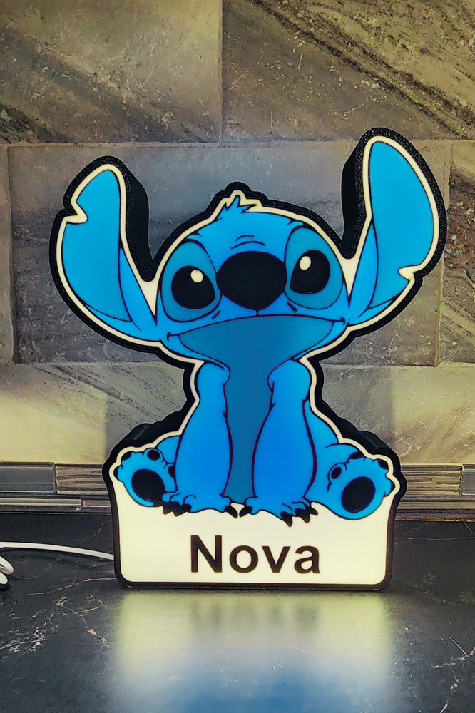 Glow with Stitch: Customizable 3D-Printed LED Light Box