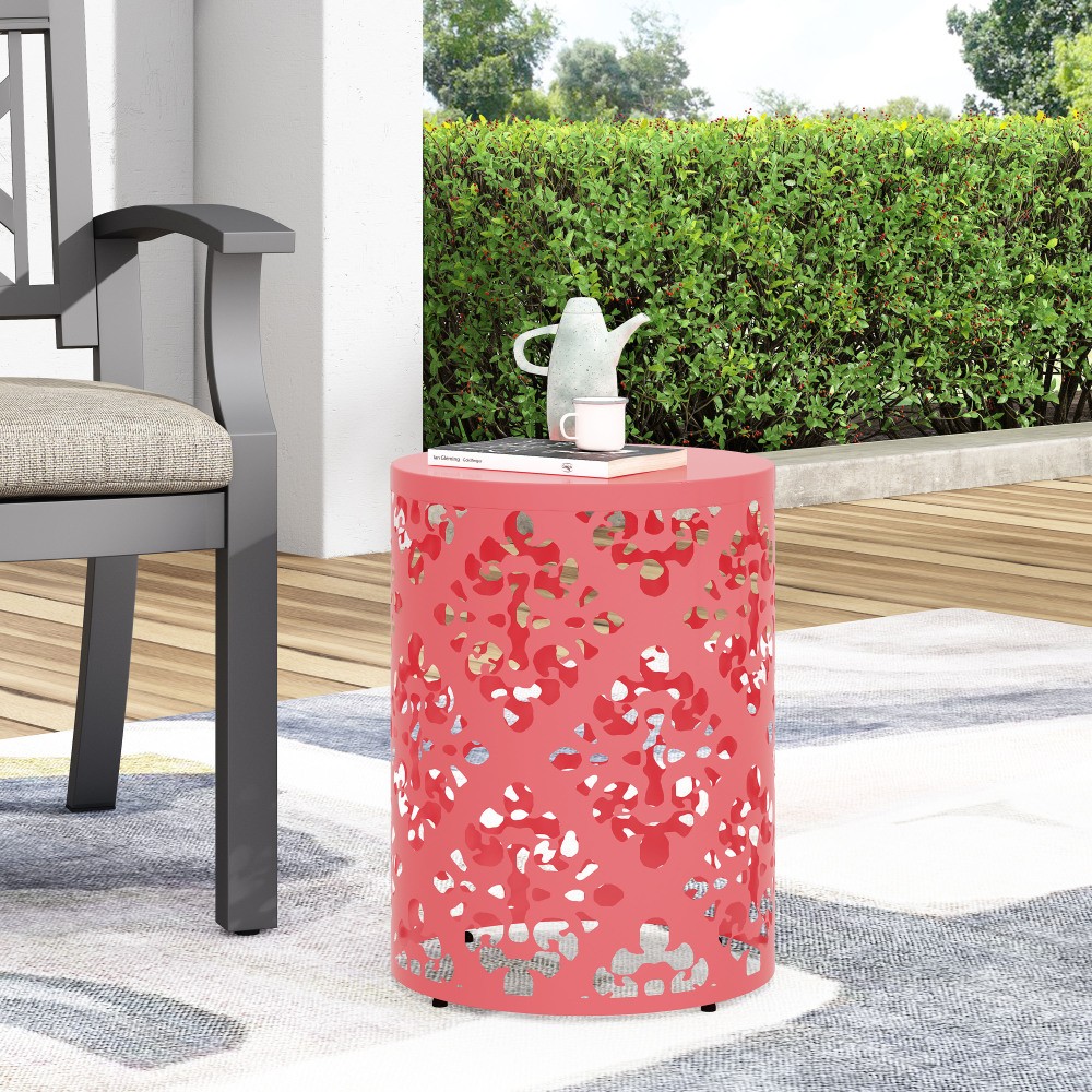 Outdoor Metal End Table Large