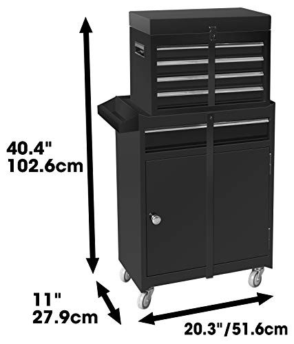 ATBT1204D-BLACK Torin Rolling Garage Workshop Tool Organizer: 4 Drawer Black