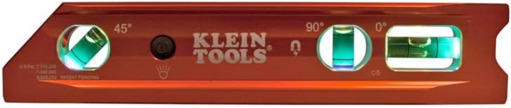 Klein Tools 935RBLT 9" Lighted Torpedo Level - Precision with Secure Magnet