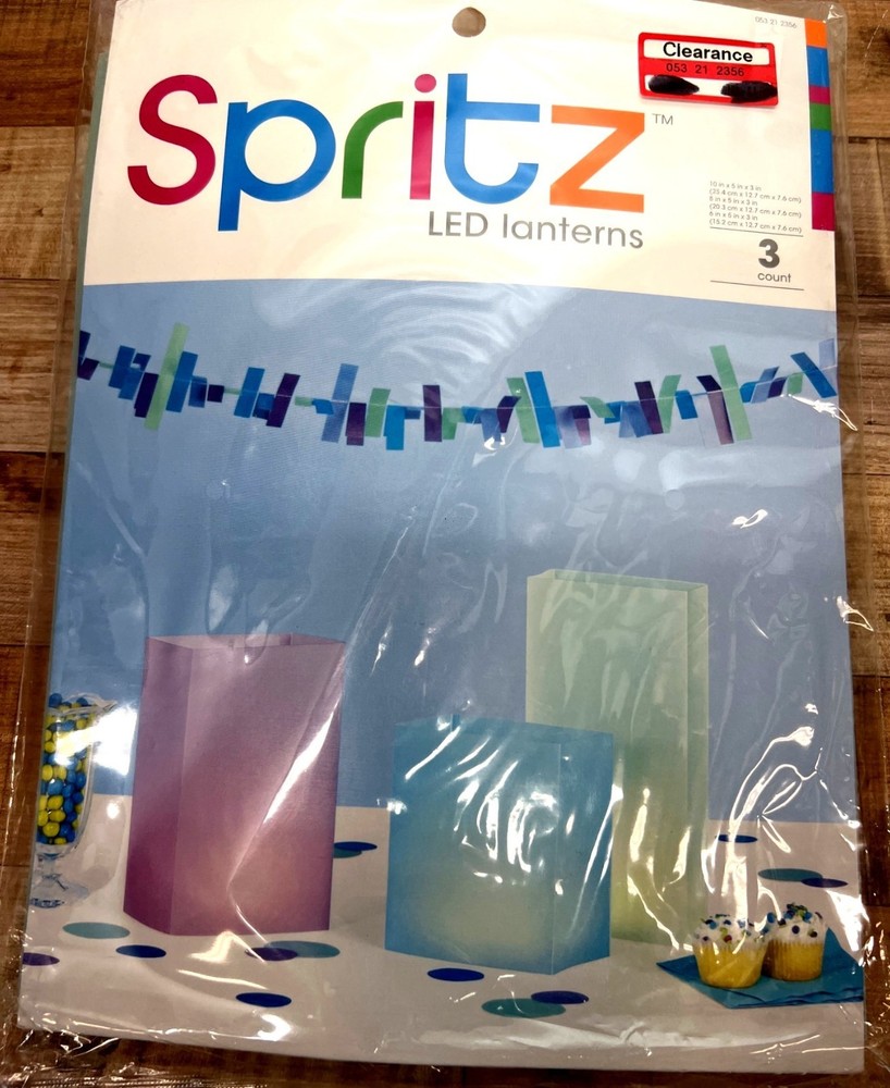 Spritz LED Lanterns 3 Count Multicolor