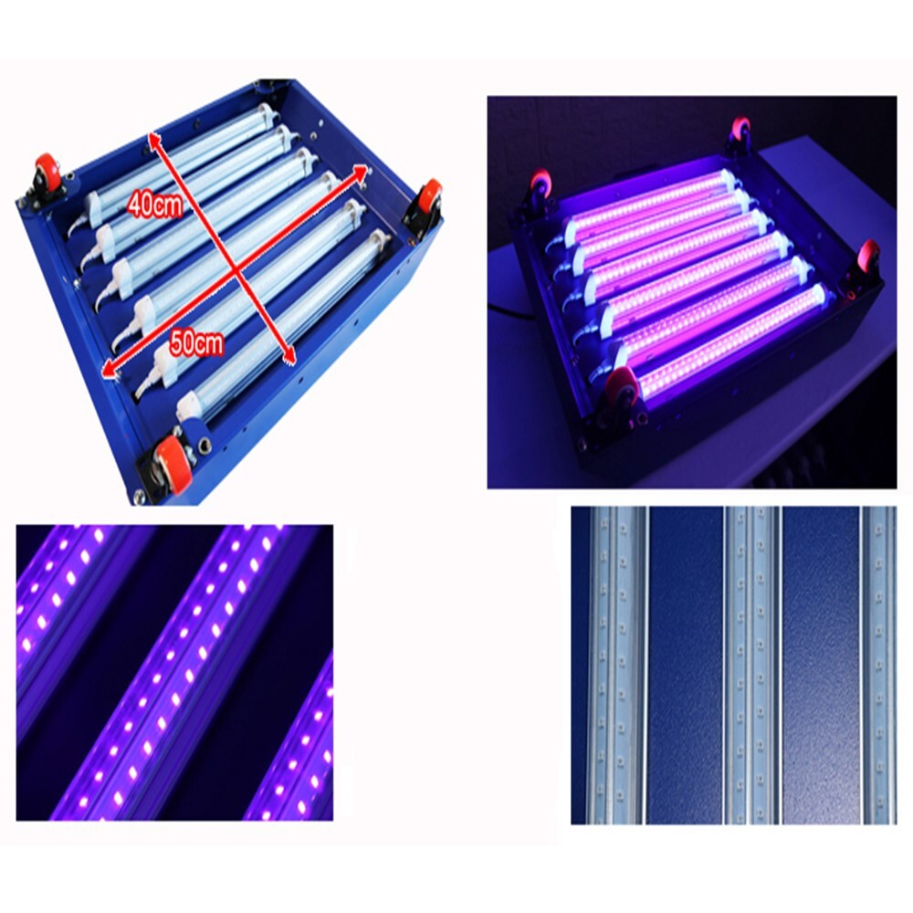 110V 6 LED Tubes Flip Lid Push-Pull Dual Exposure Unit UV Plate Printer Machine