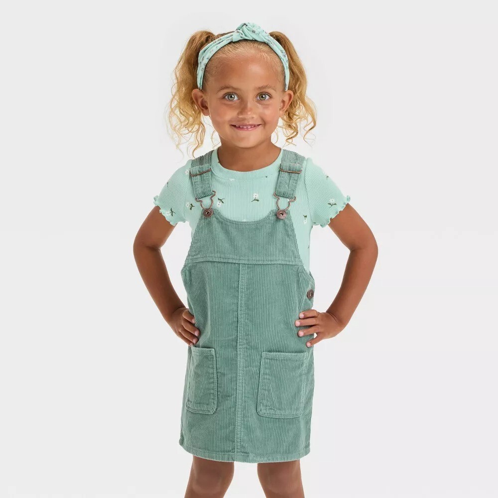 OshKosh B'gosh Toddler Girls' Corduroy Skirtall - Olive Green