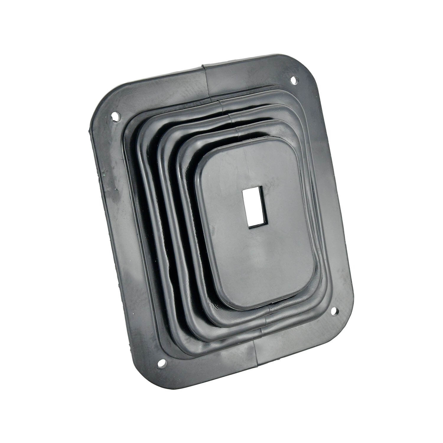 Universal Small Hurst Style Rubber Shifter Boot W/ Trim Plate 5-1/2" x 6-3/4"