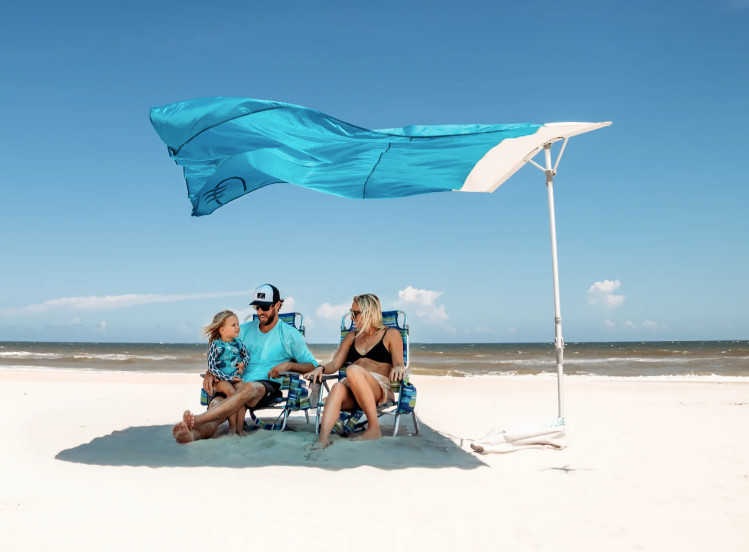 2025 BLUE - Solbello Sun Shade Beach Umbrella, lightly used