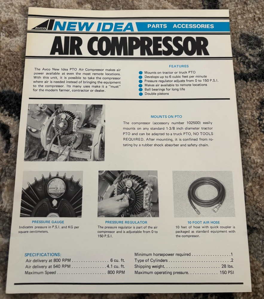 New Idea Air Compressor Brochure AMIL25