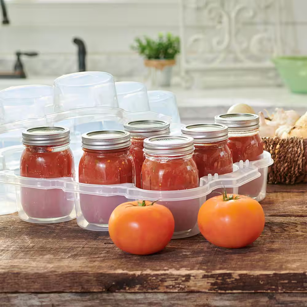 Canning Jar Container Storage Safe Crates Ball Plastic Fruit Vegetable Clear