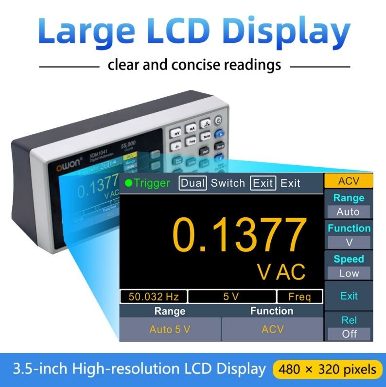 OWON XDM1241 USB Digital Multimeter 55000 Counts Universal Desktop Multimeters