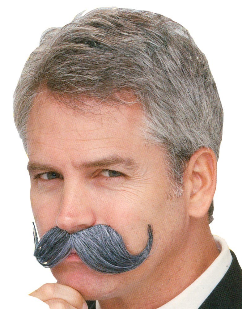 Grey Handle Bar Mustache - Paper Magic